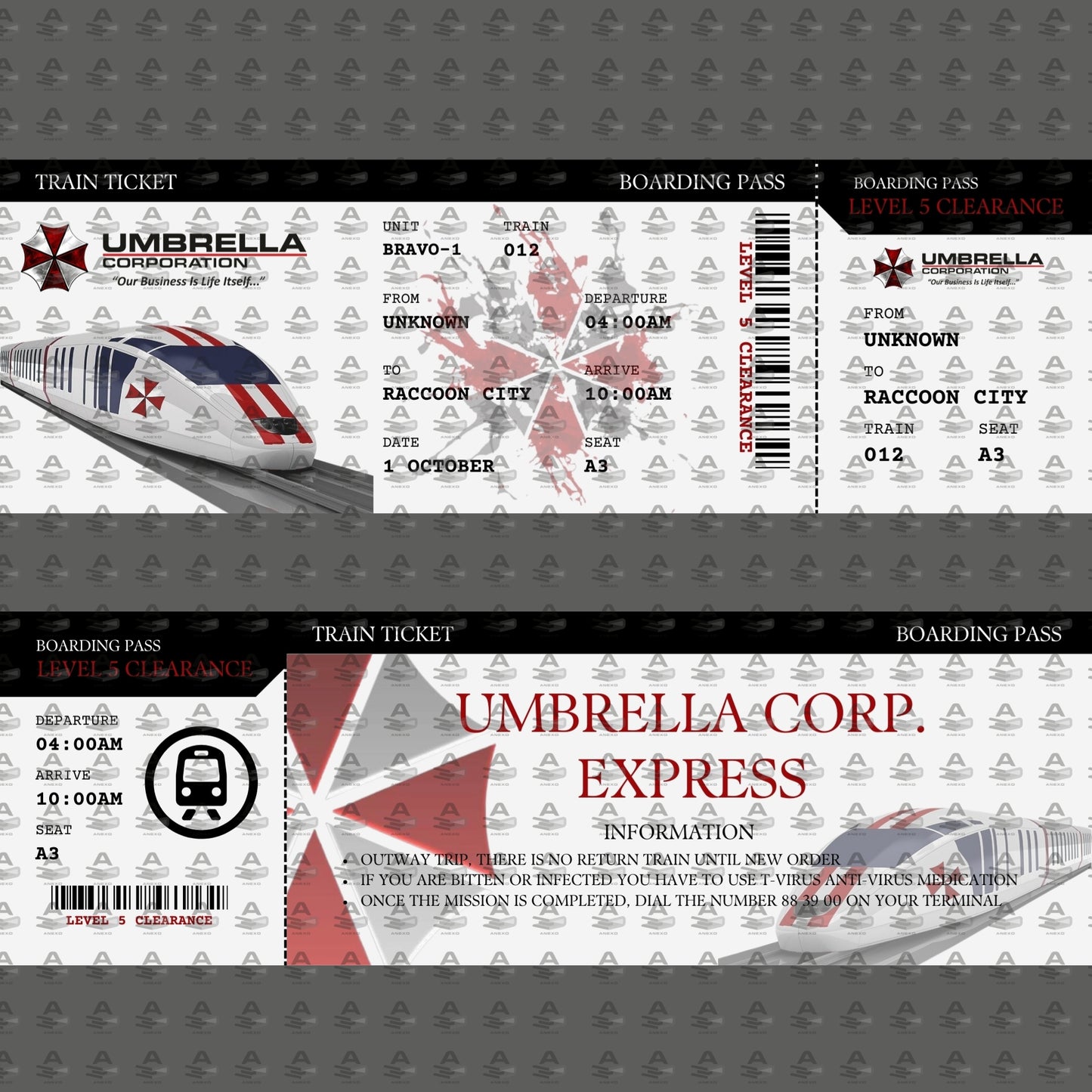 TIcket Tren Raccoon City -Umbrella Corp.